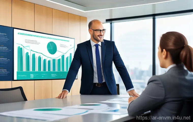 환경관리사 연봉 협상의 핵심 팁 - "A focused environmental management professional, wearing smart casual attire, deeply engaged in con... 환경관리사 연봉 협상의 핵심 팁 - "A focused environmental management professional, wearing smart casual attire, deeply engaged in con...
